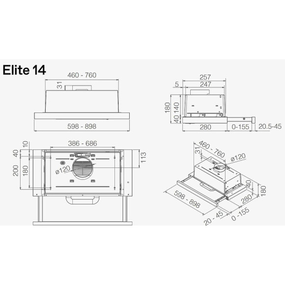 Elica ELITE 14 PLUS BL/A/60 (Gartraukis)