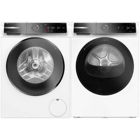 BOSCH WGB254A0SN + WRB247D0SN (Skalbimo įrangos komplektas)