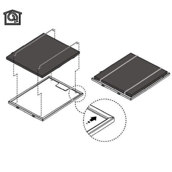 Elica Long life CFC0140423 (Anglies filtras)