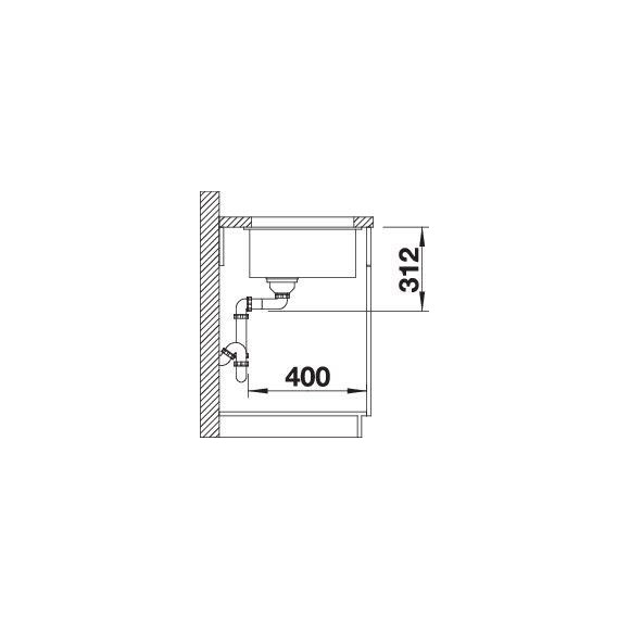 BLANCO SUBLINE 500-U SILG PDUR InFino O.AF (Plautuvė)