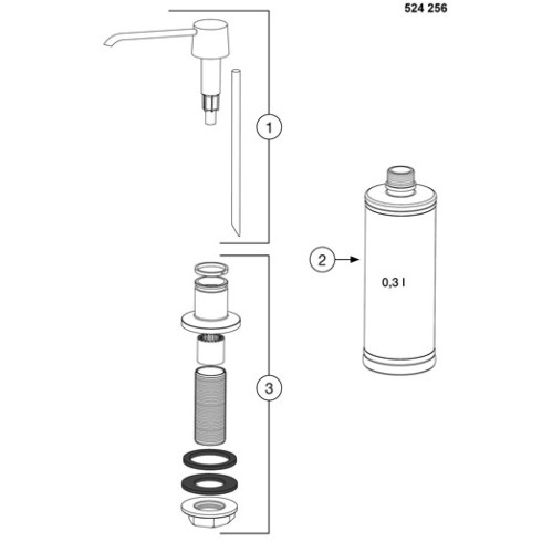 BLANCO YANO Chrome, 524256 (Dozatorius)