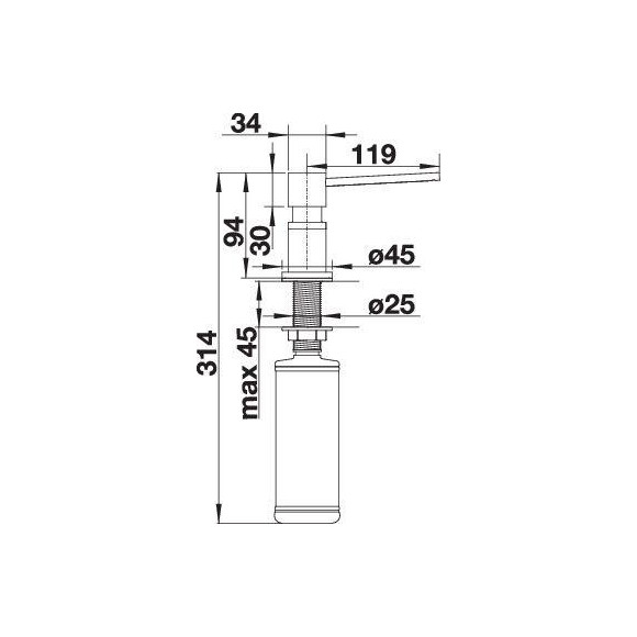 BLANCO LATO PVD Steel, 525809 (Dozatorius)