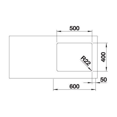BLANCO ANDANO 500-U SATIN InFino O.AF, 522967...