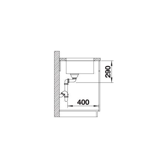 BLANCO ANDANO 500-U SATIN InFino O.AF, 522967 (Plautuvė)