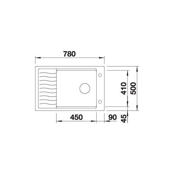 BLANCO ELON XL 6 S SILG PDUR InFino O.AF (Plautuvė)