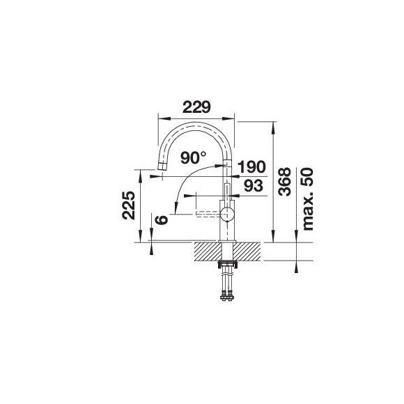 BLANCO CANDOR Brushed Stainless steel HD, 523120 (Maišytuvas)