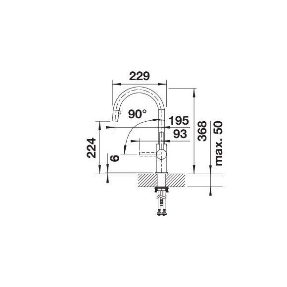 BLANCO CANDOR-S Brushed Stainless steel HD, 523121 (Maišytuvas)