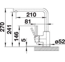 BLANCO MILA Black matt HD, 526657 (Maišytuvas) 2