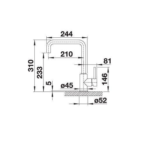 BLANCO MILI Black matt HD, 526665 (Maišytuvas)