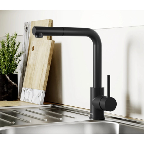 BLANCO MILA-S Black matt HD, 526660 (Maišytuvas)