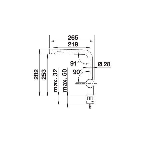 BLANCO LINUS Black matt HP, 525806 (Maišytuvas)