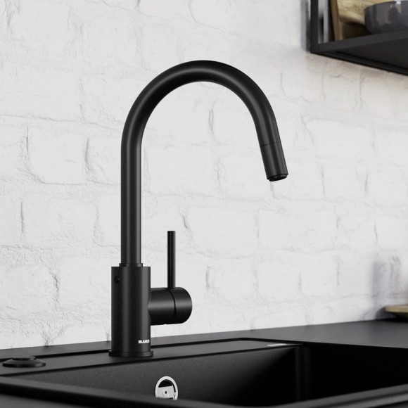 BLANCO MIDA-S Black matt HD, 526653 (Maišytuvas)