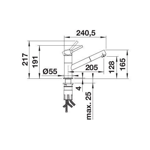 BLANCO KANO-S Silgranit/chrome HD (Maišytuvas)