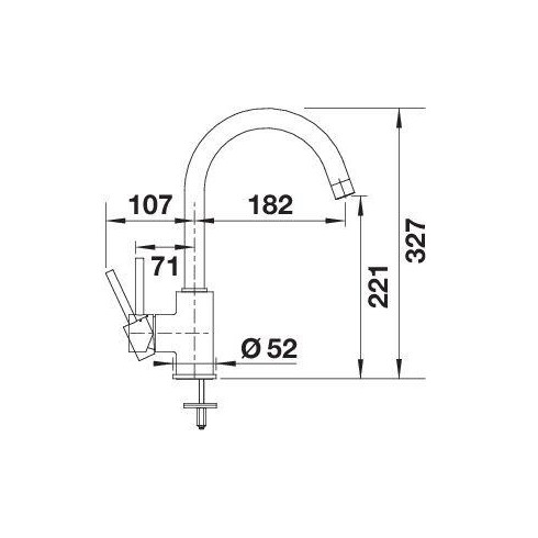 BLANCO MIDA Black matt HD, 526649 (Maišytuvas)