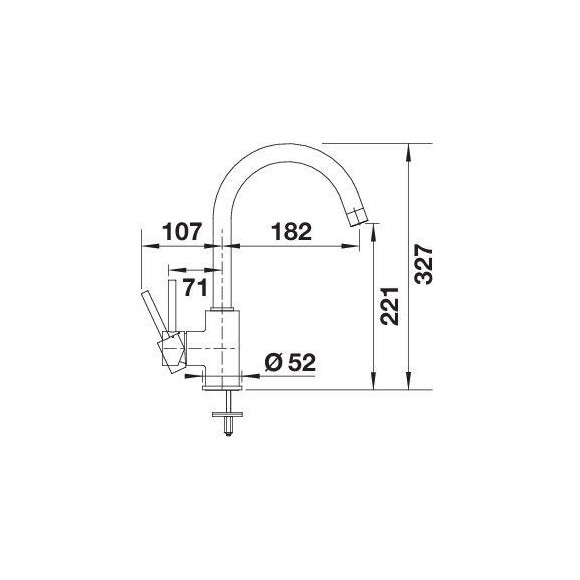 BLANCO MIDA Black matt HD, 526649 (Maišytuvas)