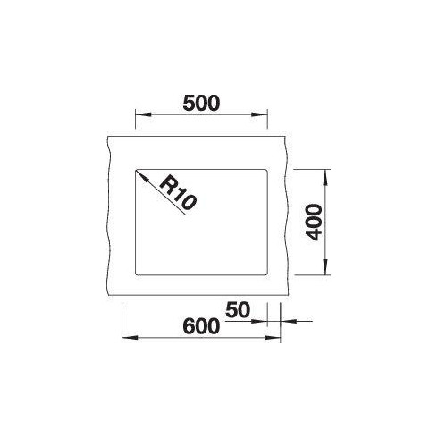 BLANCO ROTAN 500-U O.AF (Plautuvė)
