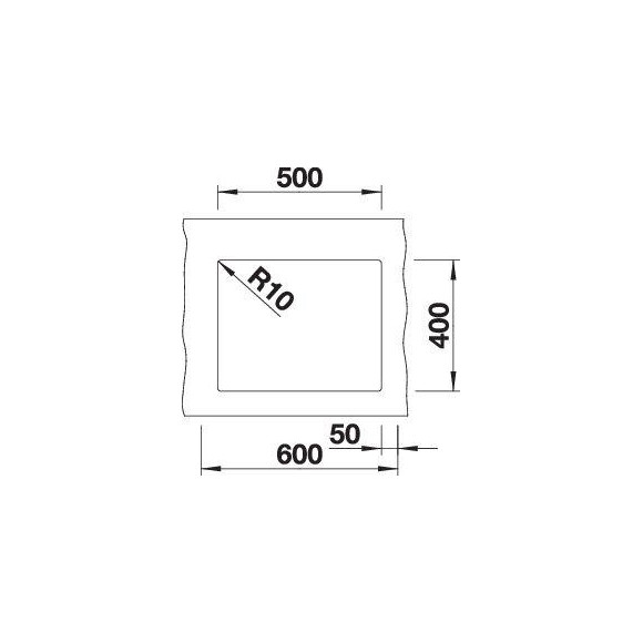 BLANCO ROTAN 500-U O.AF (Plautuvė)