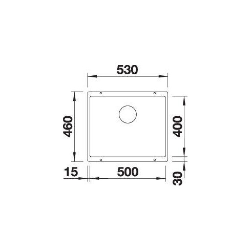 BLANCO ROTAN 500-U O.AF (Plautuvė)