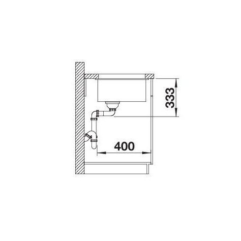 BLANCO ROTAN 500-U O.AF (Plautuvė)