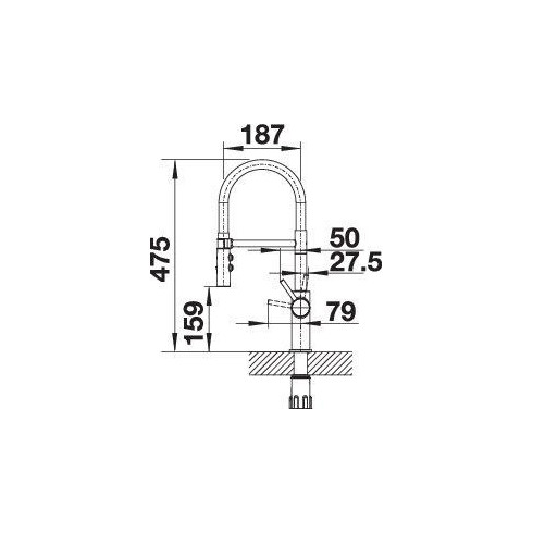 BLANCO Catris-S Flexo Satin Dark Steel, 527731...