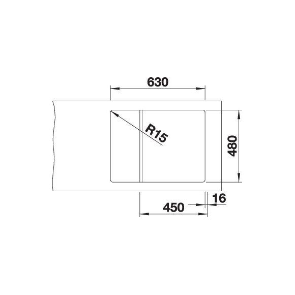 BLANCO ELON 45 S PDUR InFino O.AF (Plautuvė)