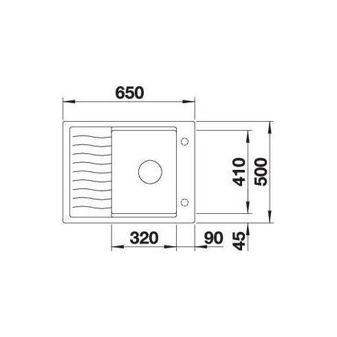 BLANCO ELON 45 S PDUR InFino O.AF (Plautuvė)