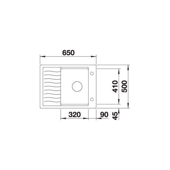 BLANCO ELON 45 S PDUR InFino O.AF (Plautuvė)