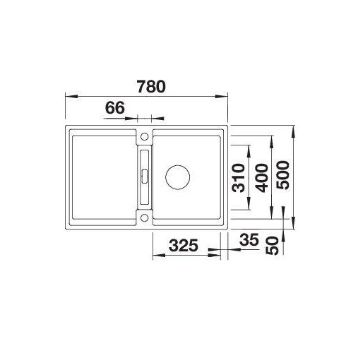 BLANCO ADIRA 45 S SILG M.AF (Plautuvė)
