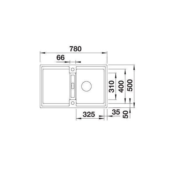BLANCO ADIRA 45 S SILG M.AF (Plautuvė)