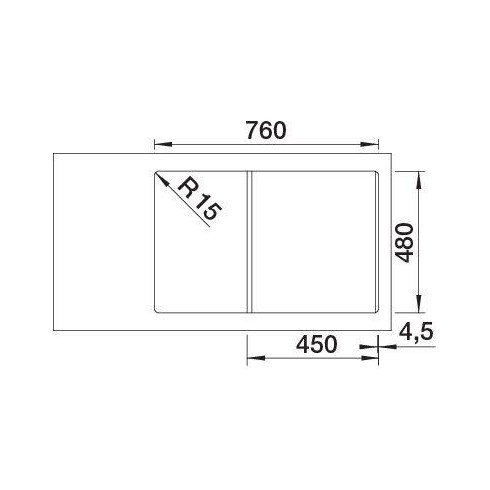 BLANCO ADIRA 45 S SILG M.AF (Plautuvė)