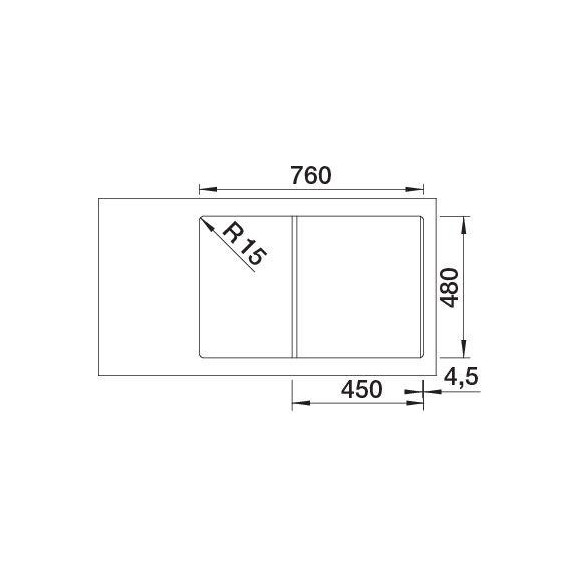 BLANCO ADIRA 45 S SILG M.AF (Plautuvė)