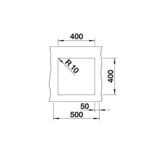 BLANCO ROTAN 400-U O.AF (Plautuvė)