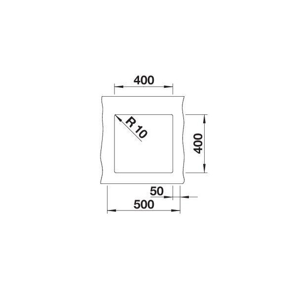BLANCO ROTAN 400-U O.AF (Plautuvė)