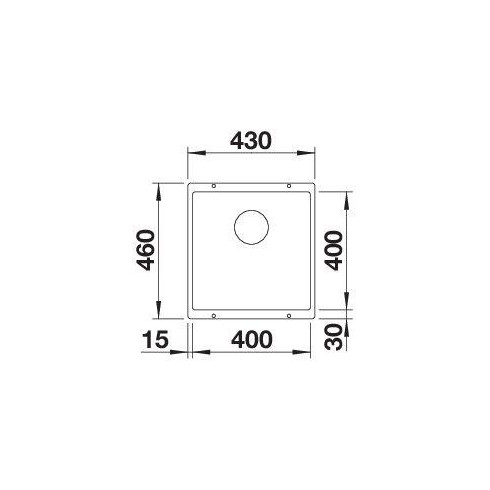 BLANCO ROTAN 400-U O.AF (Plautuvė)