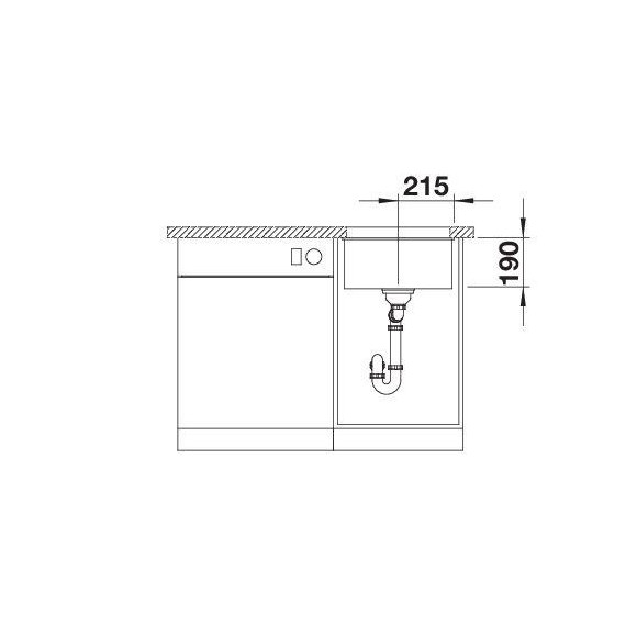 BLANCO ROTAN 400-U O.AF (Plautuvė)