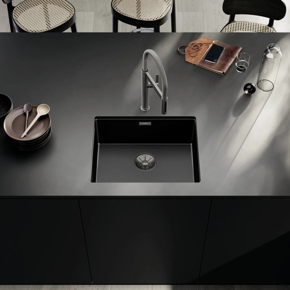 BLANCO CLARON 500-U DarkSteel Edition Infino O.AF, 527834 (Plautuvė)