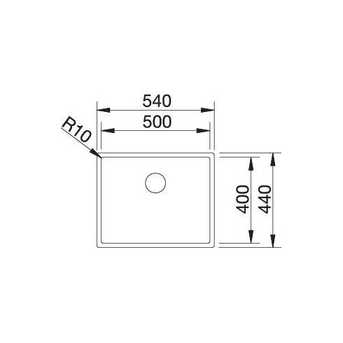 BLANCO CLARON 500-U InFino O.AF, 521577 (Plautuvė)