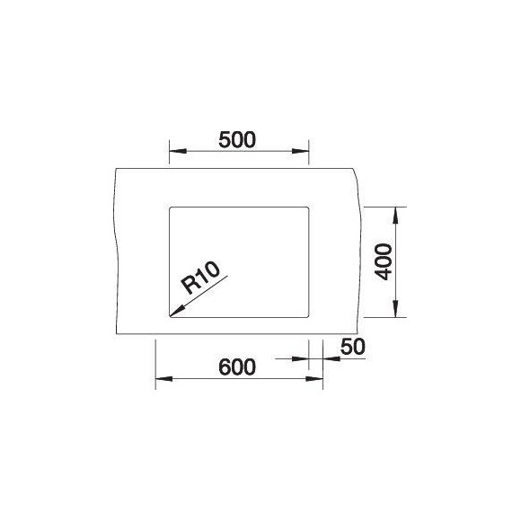 BLANCO CLARON 500-U InFino O.AF, 521577 (Plautuvė)