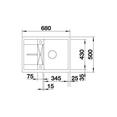 BLANCO METRA 45 S Compact SILG PDUR O.AF...