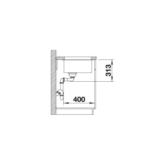 BLANCO SUBLINE 320-U SILG PDUR InFino O.AF (Plautuvė)