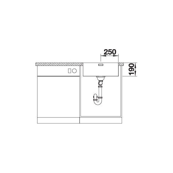BLANCO ANDANO 500-IF/A SATIN InFino M.PC, 525245 (Plautuvė)