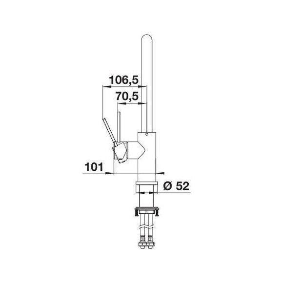 BLANCO JANDORA Solid stainless steel HD, 526615 (Maišytuvas)