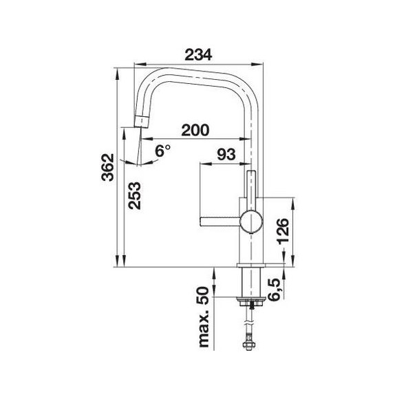 BLANCO JANDORA Solid stainless steel HD, 526615 (Maišytuvas)