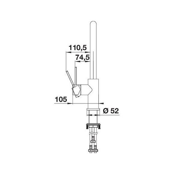BLANCO JANDORA-S Solid stainless steel HD, 526614 (Maišytuvas)