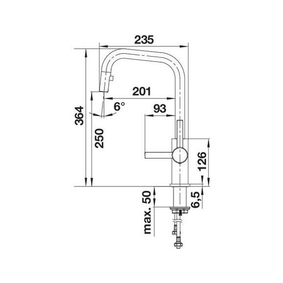 BLANCO JANDORA-S Solid stainless steel HD, 526614 (Maišytuvas)