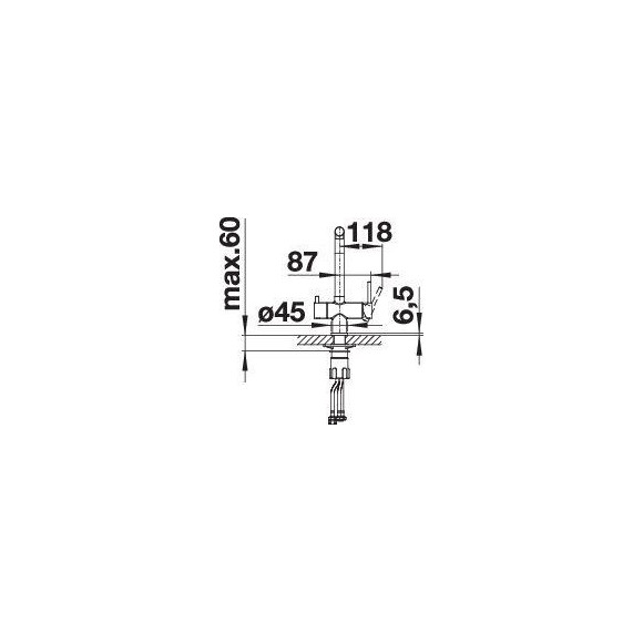 BLANCO FONTAS II Satin Dark Steel, 527736 (Maišytuvas)