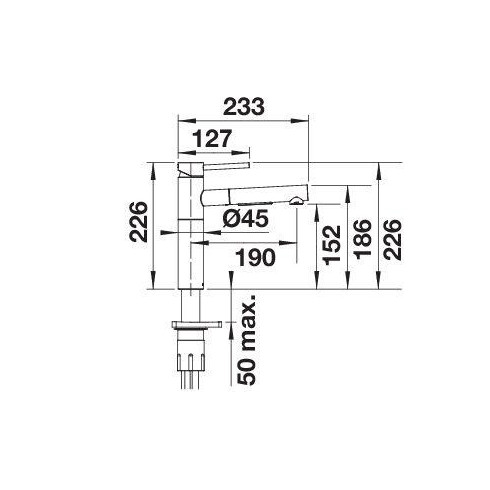 BLANCO ALTA-S II Satin gold, 527554 (Maišytuvas)