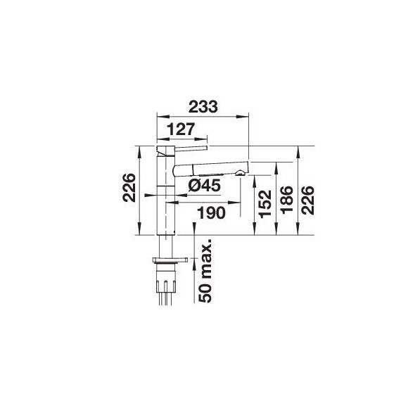 BLANCO ALTA-S II Satin gold, 527554 (Maišytuvas)