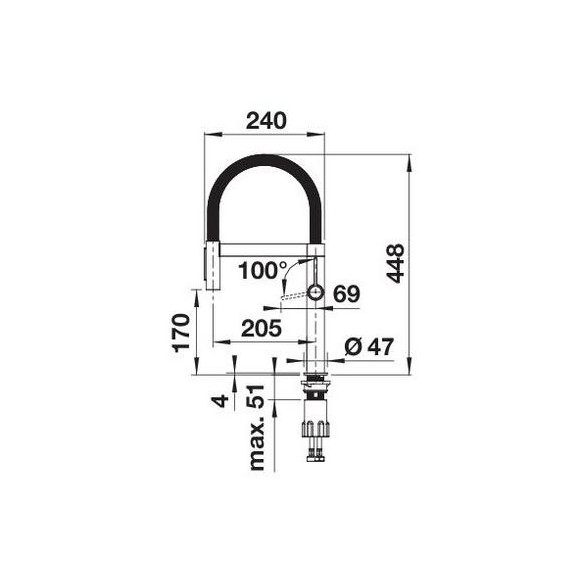 BLANCO CULINA-S II Mini PVD Steel, 527467 (Maišytuvas)