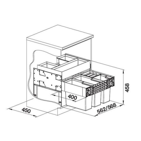 BLANCO SELECT II 60/4 Orga, 526211 (Atliekų...